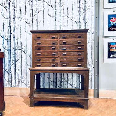 Antique Wood Drawers | Vintage Cupboard | Vintage Drawers | Drawer Cabinet | Vintage Cabinet | Storage | Industrial | Hardware Cabinet 