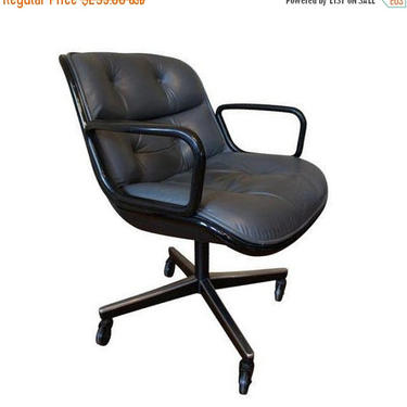 20% OFF Grey Leather Pollock Executive Chair by Knoll 