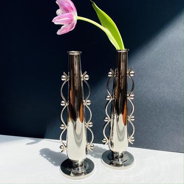 Vintage Sculptural Flute Vases