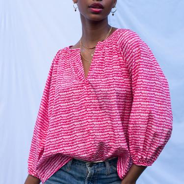 The Classic Blouse | Raspberry Waves