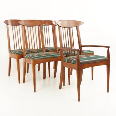 Broyhill Sculptra Brutalist Mid Century Cats Eye Dining Chairs - Set of 5 
