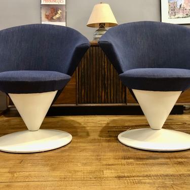 Pair of Vintage Adrian Pearsall ‘Cone’ Swivel Chairs 1960’s