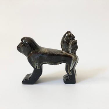 Vintage Pottery Monkey Figurine 