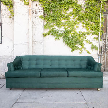 Vintage Emerald Sofa Reupholstered 