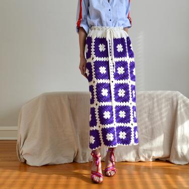 granny square crochet maxi skirt 