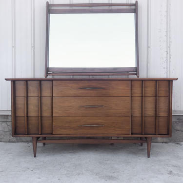 Mid-Century &amp;quot;Foreteller&amp;quot; Dresser by Kent Coffey with Wall Mirror 
