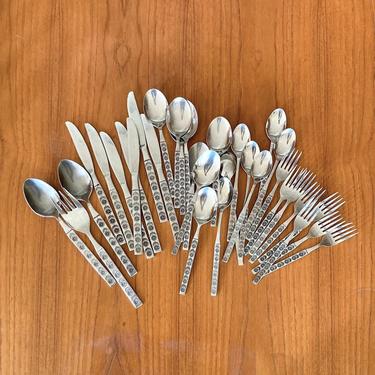 northland flower MCM stainless flatware set - spoons forks knives serving utensils Korea 
