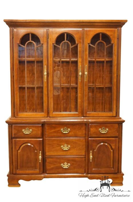 High End Solid Cherry Traditional Style 56" Buffet W. China Cabinet 4012-350 / 4012-323 