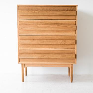 Mid Century Modern White Oak Dresser 