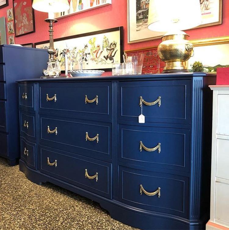                   Navy Blue Dresser / 9 Drawers $625