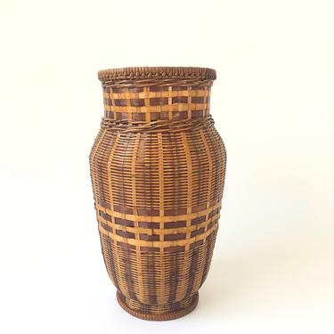 Vintage Wicker Vase 