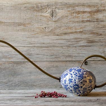 Rare Vintage Mod German Waechtersbach Ceramics Porcelain Brass Planter Watering Can Jug Long Spout - Mid century 