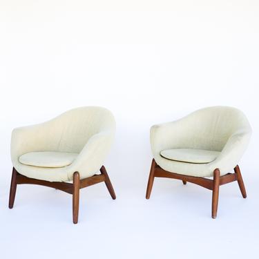 Coming Soon! Rare Pair of Pod Chairs by Ib Kofod Larsen