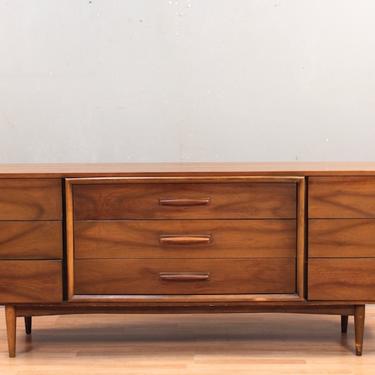 Classic Mid Century Walnut 9-Drawer Dresser – ONLINE ONLY