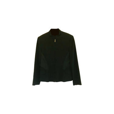 Calvin Klein Collection Black Zip-up Jacket Blazer 