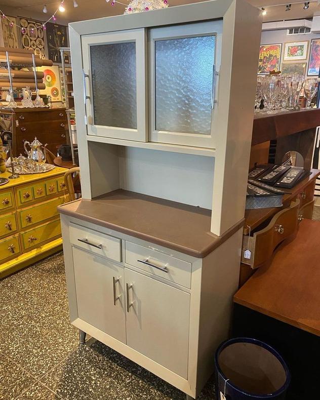 Vintage industrial medical cabinet, 32”L x 16”W x 65”T