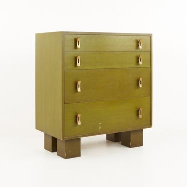 Stanley Young for Glenn of California Mid Century Green 4 Drawer Chest of Drawers - mcm 