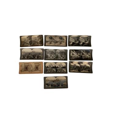 International Famous Monuments- Lot of 10 Stereoscope Cards 