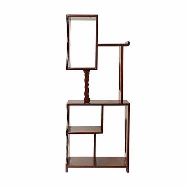 Chinese Brown Stain Rectangular Small Curio Display Stand ws1759 