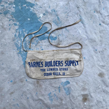 Vintage Barnes Builders Supply Nail Apron Cedar Falls, IA 