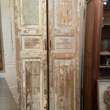 Antique Cypress 3-Panel Doors (pair) | Architectural Salvage | New Orleans