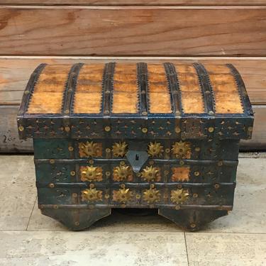 small wooden morrocan trunk