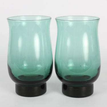 Libbey, Libbey Glassware, Wine Glassware, Vintage Wine Glassware, Wine Glasses, Green Glassware, Green Glasses, Vintage Glassware, Set of 2 