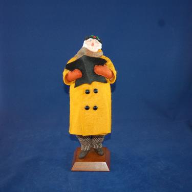 Simpich Fat Man Caroler 1980 ~ Simpich Character Doll, Fat Man, Caroler Series ~ Simpich Character Fat Man Caroler Vtg Christmas ~ Label VG 