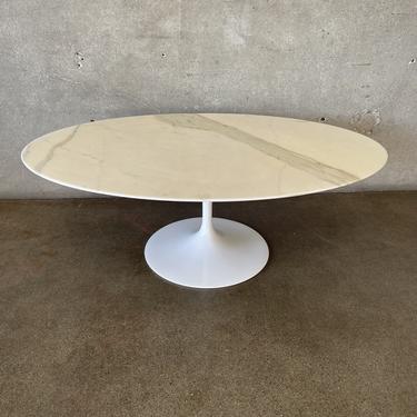 Marble Top Tulip Base Coffee Table by Knoll
