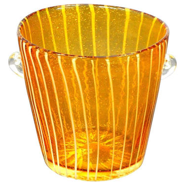 Murano Glass Controlled Bubbles Ice Bucket 