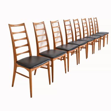 Set of 8 Oak &quot;Lis&quot; Dining Chairs by Niels Koefoed for Koefoed Hornslet Danish Modern Set of Eight 
