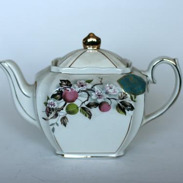 vintage Sadler cherry blossom tea pot/made in staffordshire england 