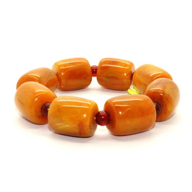 Natural Solid Brown Yellow Mix Amber Beads Hand Rosary Praying Bracelet ws241E 
