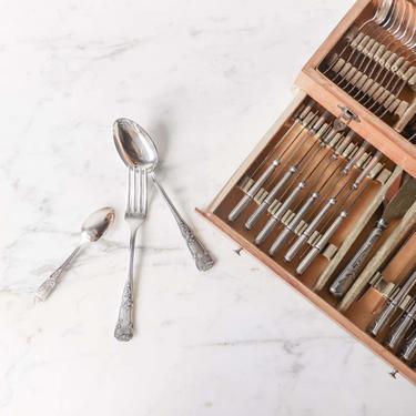 Matched French Flatware Set of 62