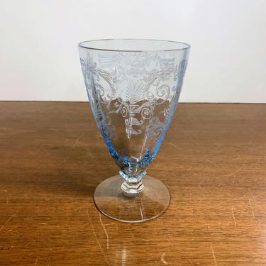 Vintage Fostoria Glass Versailles Blue Tumbler Stem 5098 Etch 278 