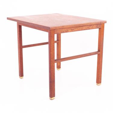Edward Wormley for Dunbar Mid Century Mahogany and Brass Side End Table - mcm 
