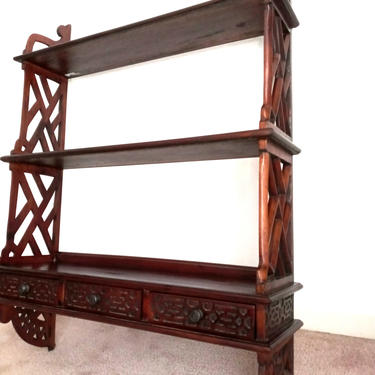 Chinese Chippendale Hanging Shelf / Etagere 