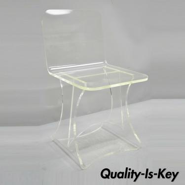 Vintage Lucite Mid Century Modern Small Accent Vanity Side Chair