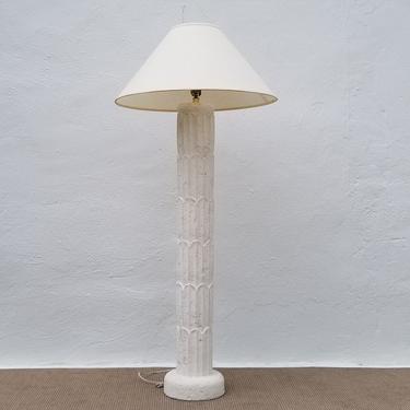 Serge Roche  Style Leaf  Design Plaster Floor Lamp . 