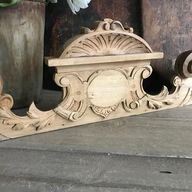 French Architectural Wood Plaque, Wall Mount, Wall Art 