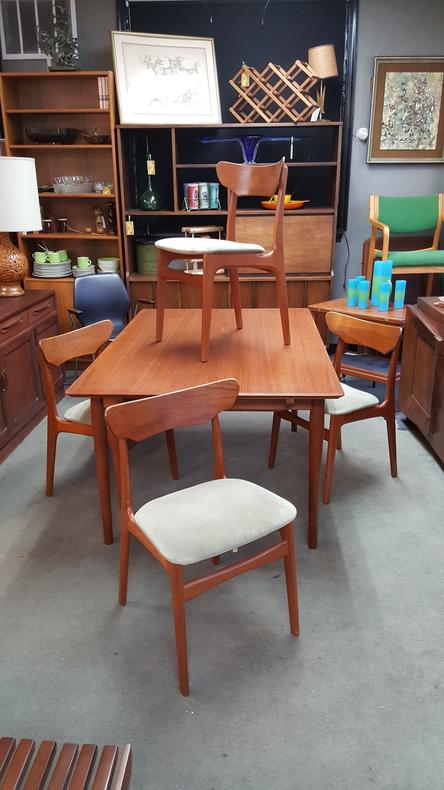 Danish Modern teak dining chairs by Schionning and Elgaard for Randers