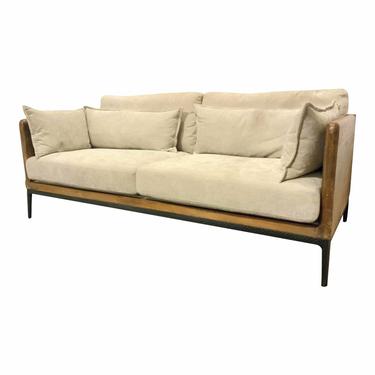Organic Modern Wood & Iron Sofa