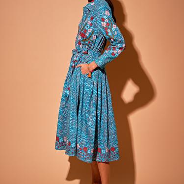Allyson Dress | Baroque Floral in Teal
