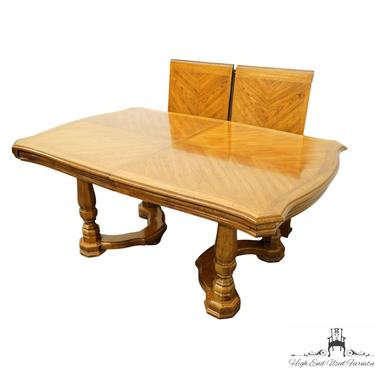 THOMASVILLE Tapestry Collection Italian Neoclassical Double Pedestal Dining Table w. Bookmatched Top 15221-722 