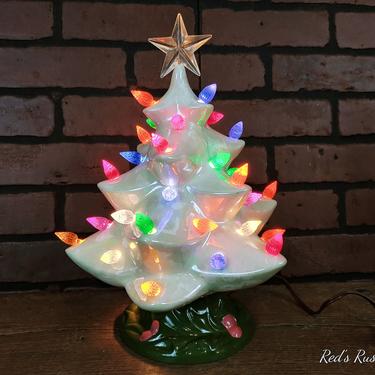 Vintage 11.5&quot; Ceramic Christmas Tree 