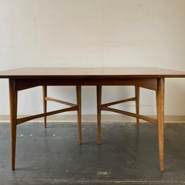 MCM walnut expandable dining table 
