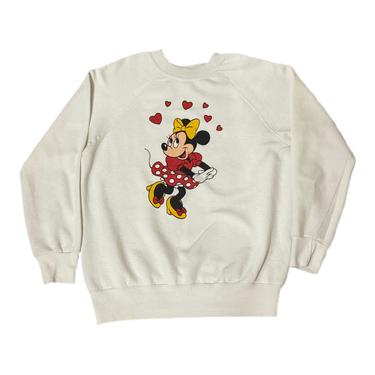 (M) Disney Casuals Minnie Mouse White Crewneck 062921 LM