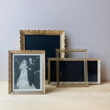 gold filigree picture frame choice vintage metal photo frames 