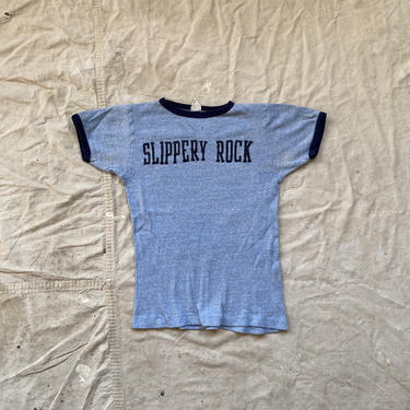 Vintage 1970s Slippery Rock Ringer T Shirt 