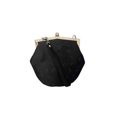 Versace Black Logo Mini Kisslock Shoulder Bag